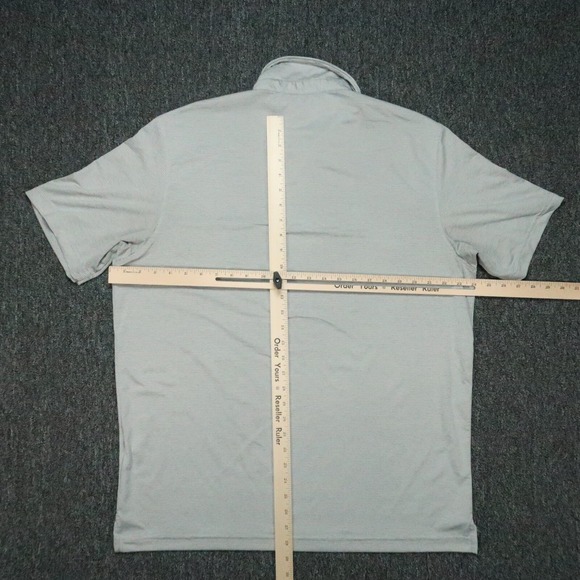 Vineyard Vines Shirt Mens Large Gray Performance Polo Striped Short Sleeve - Picture 4 of 8